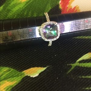 Sterling Silver Fire Opal Size 8 Ring